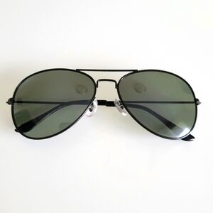 Black Aviator Sunglasses